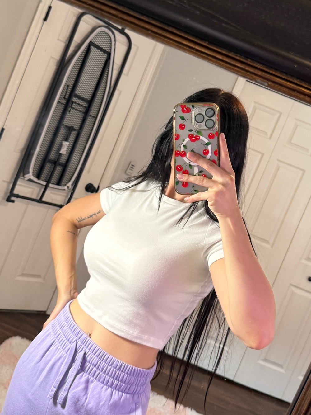 Wild Fable Women’s White Short Sleeve Cropped Baby Tee Shirt Size S